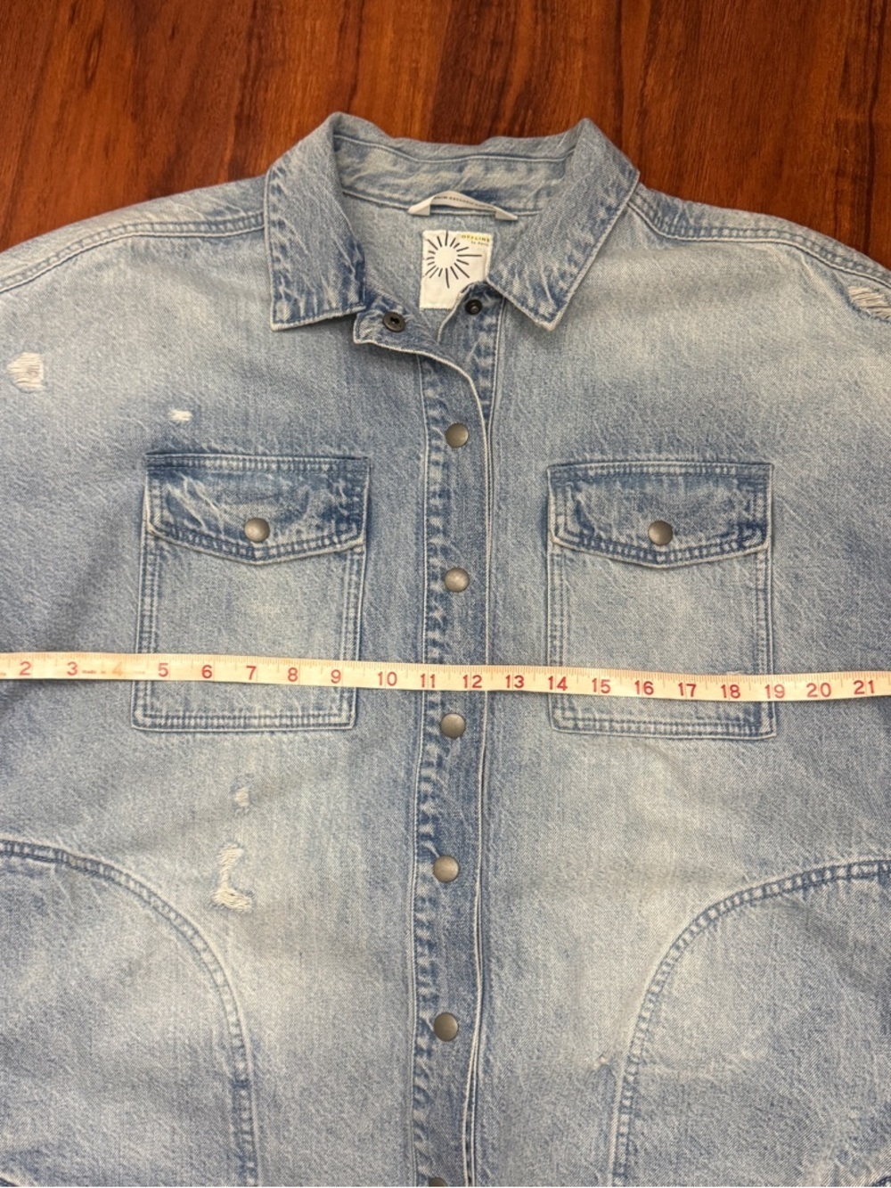 Offline By Aerie Denim Shirt Jacket Size Small - Picture 5 of 12